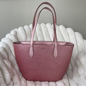 Kate Spade Large Glimmer Tote Pink Sparkle Glitter